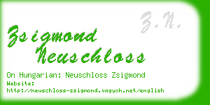zsigmond neuschloss business card